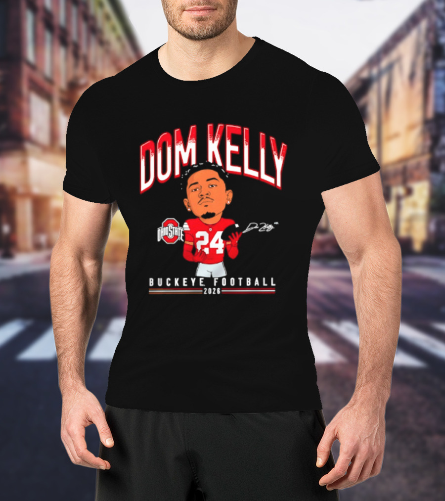 Dom Kelly Ohio State Buckeye Football Caricature 2026 T-Shirt