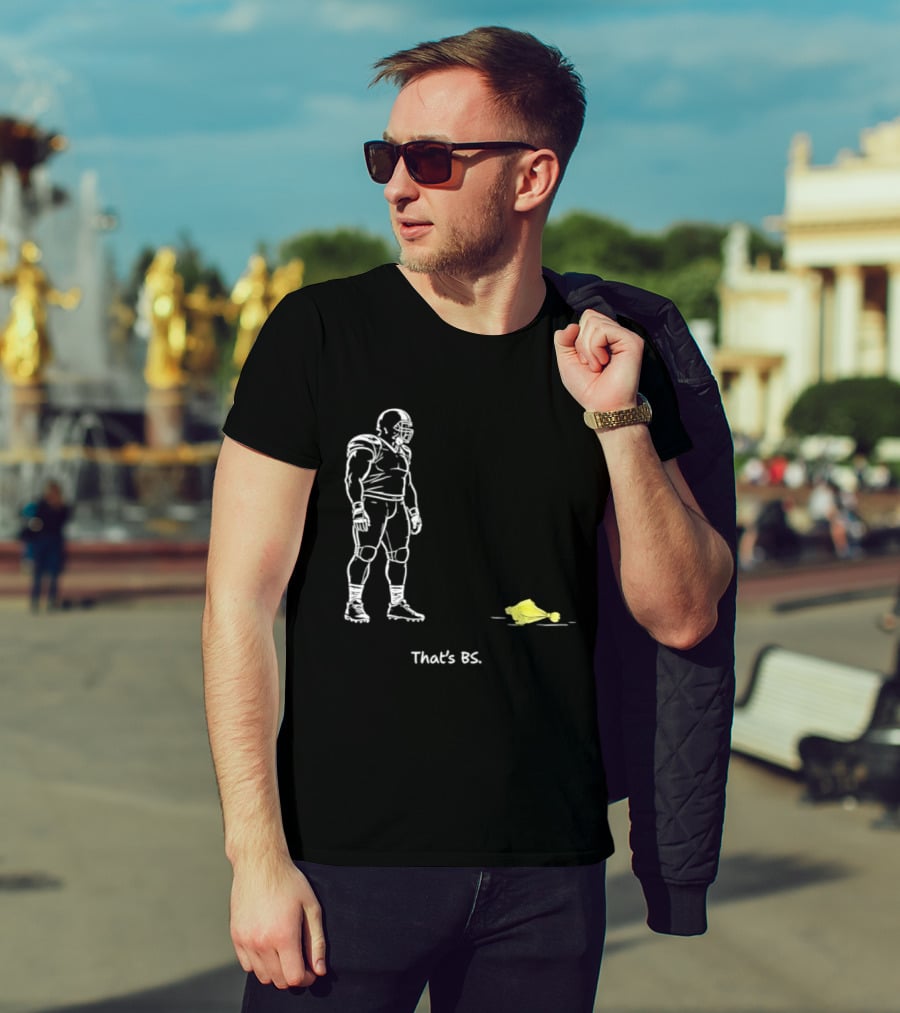 Football Player That's BS Referee Flag Joke T-Shirt