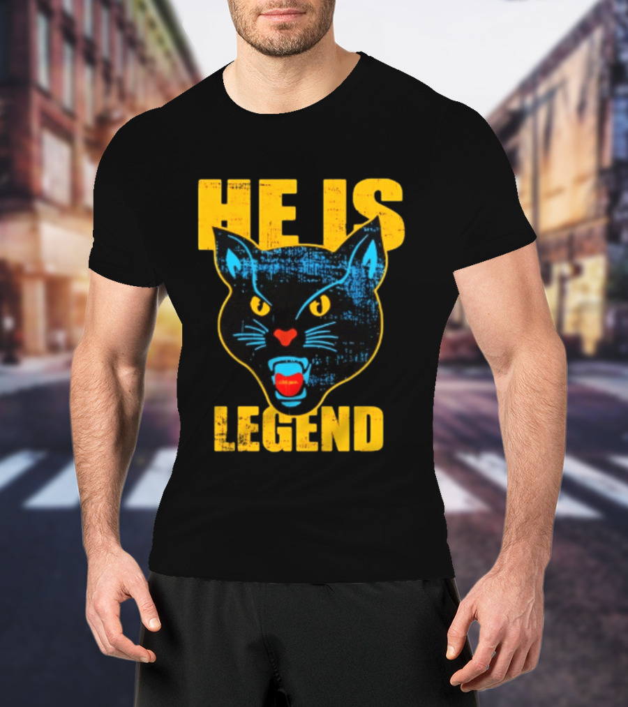 HE IS LEGEND Black Cat Fierce Panther T-Shirt