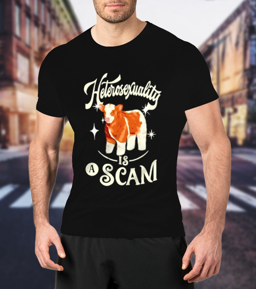 Heterosexuality Is A Scam Cow LGBTQ T-Shirt