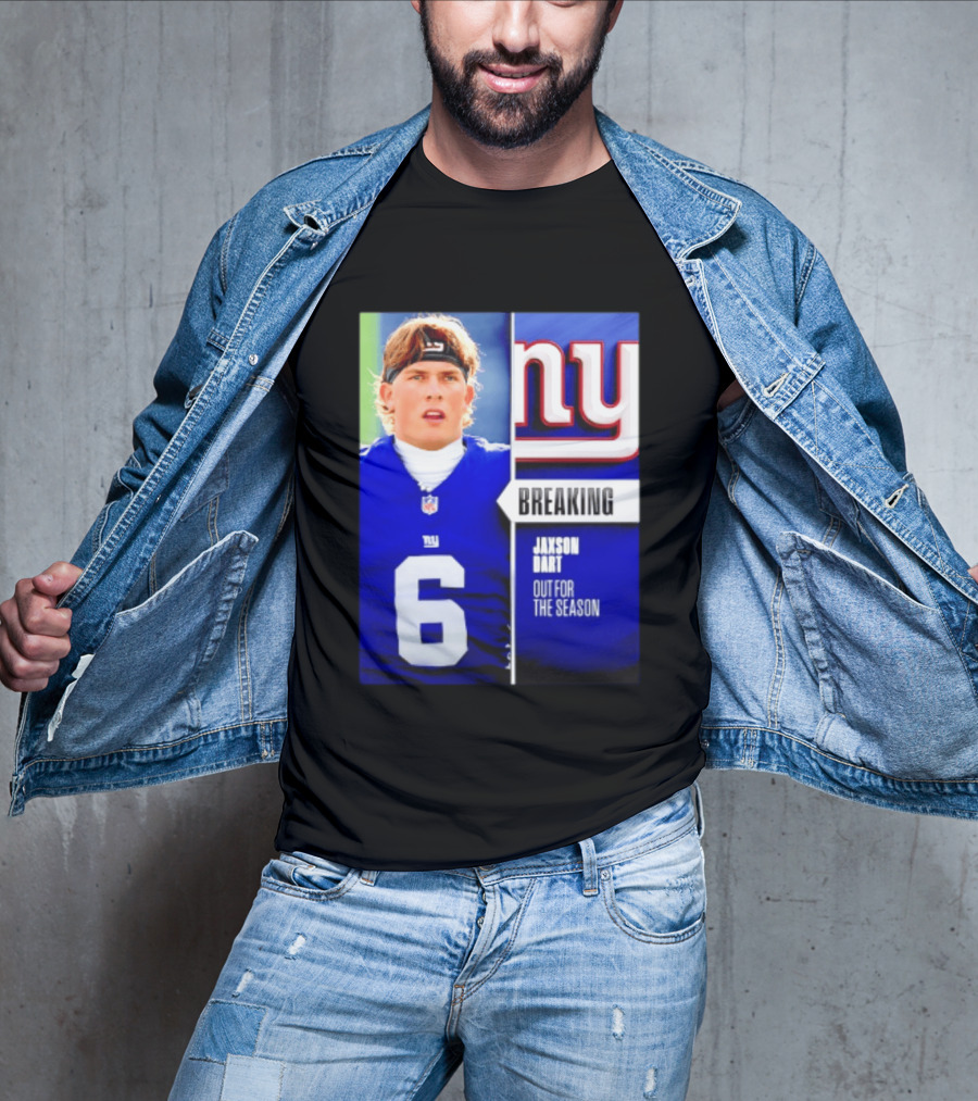 New York Giants Jaxson Dart Breaking Out For The Season T-Shirt