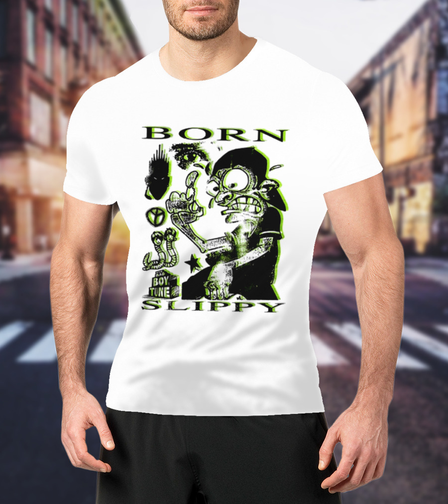 Born Slippy Bad Boy Tune Get Wet Like An Angel Two Sided T-Shirt