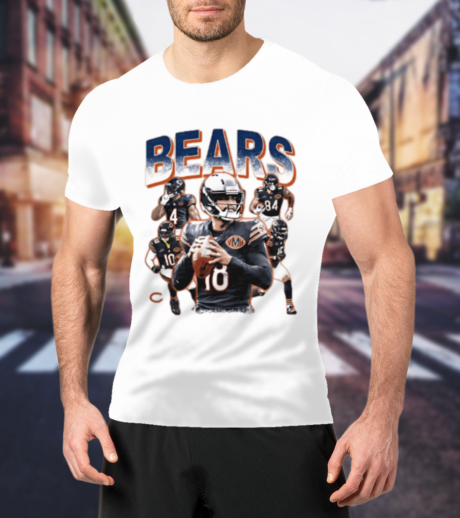 BEARS Chicago 2026 Football Team Collage T-Shirt