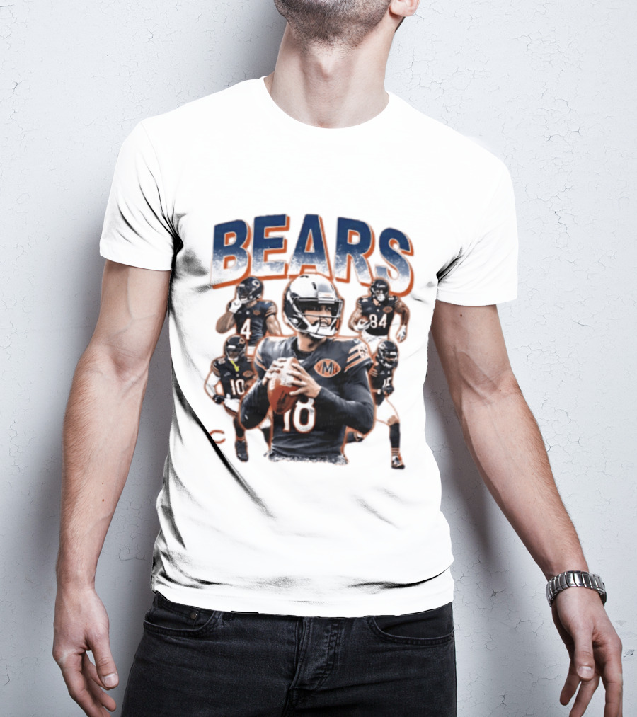BEARS Chicago 2026 Football Team Collage T-Shirt