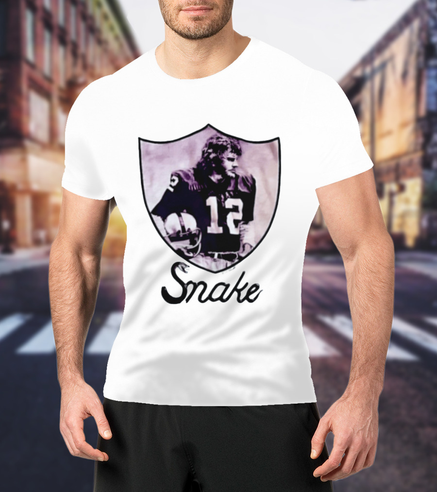 Ken Stabler Snake 12 Oakland Raiders T-Shirt