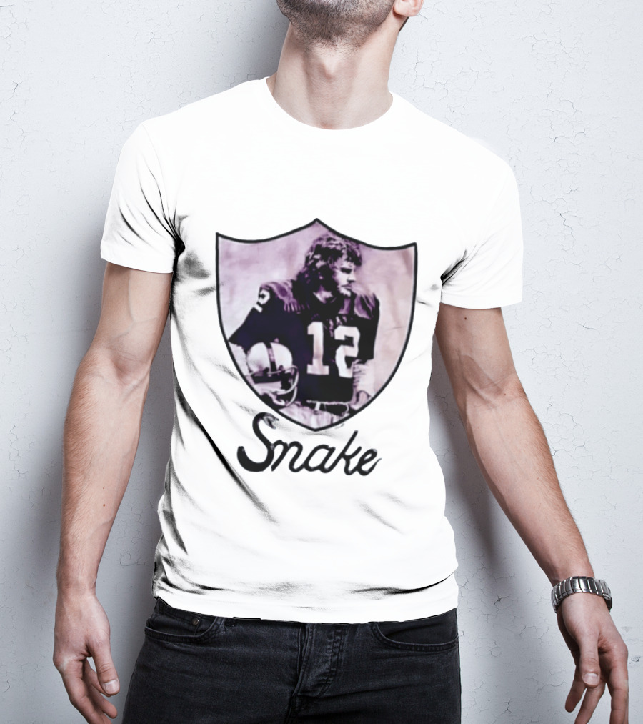 Ken Stabler Snake 12 Oakland Raiders T-Shirt