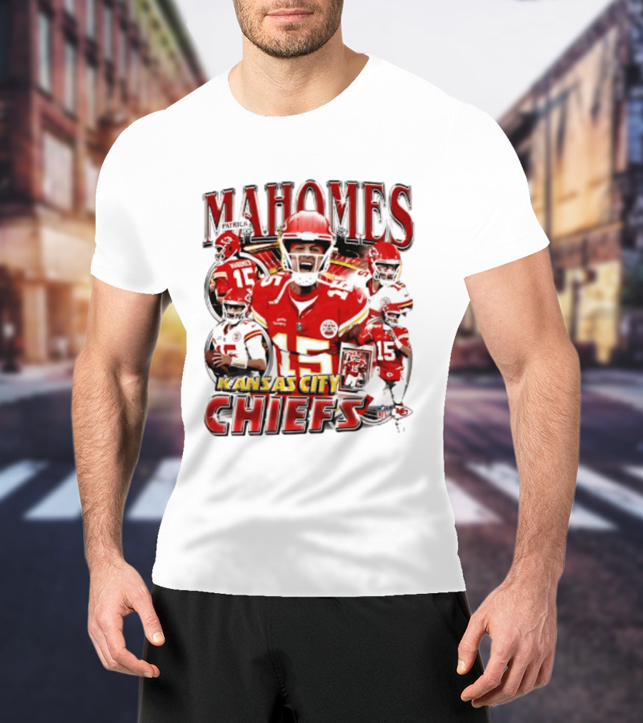 Patrick Mahomes Kansas City Chiefs NFL Player Collage 2026 T-Shirt