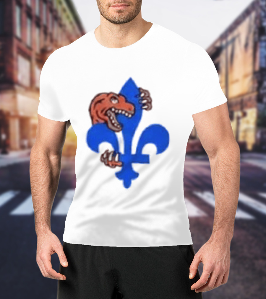 2026 Raptors Quebec Canada Games Fleur De Lis And Dinosaur T-Shirt