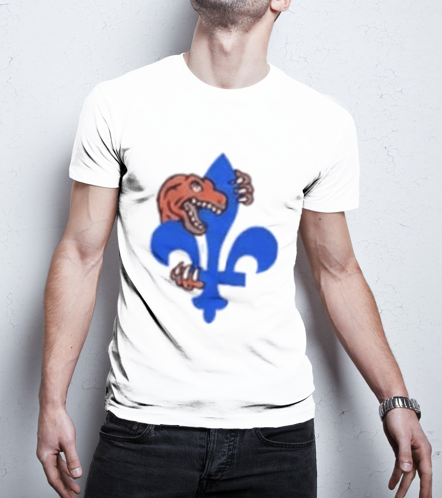 2026 Raptors Quebec Canada Games Fleur De Lis And Dinosaur T-Shirt
