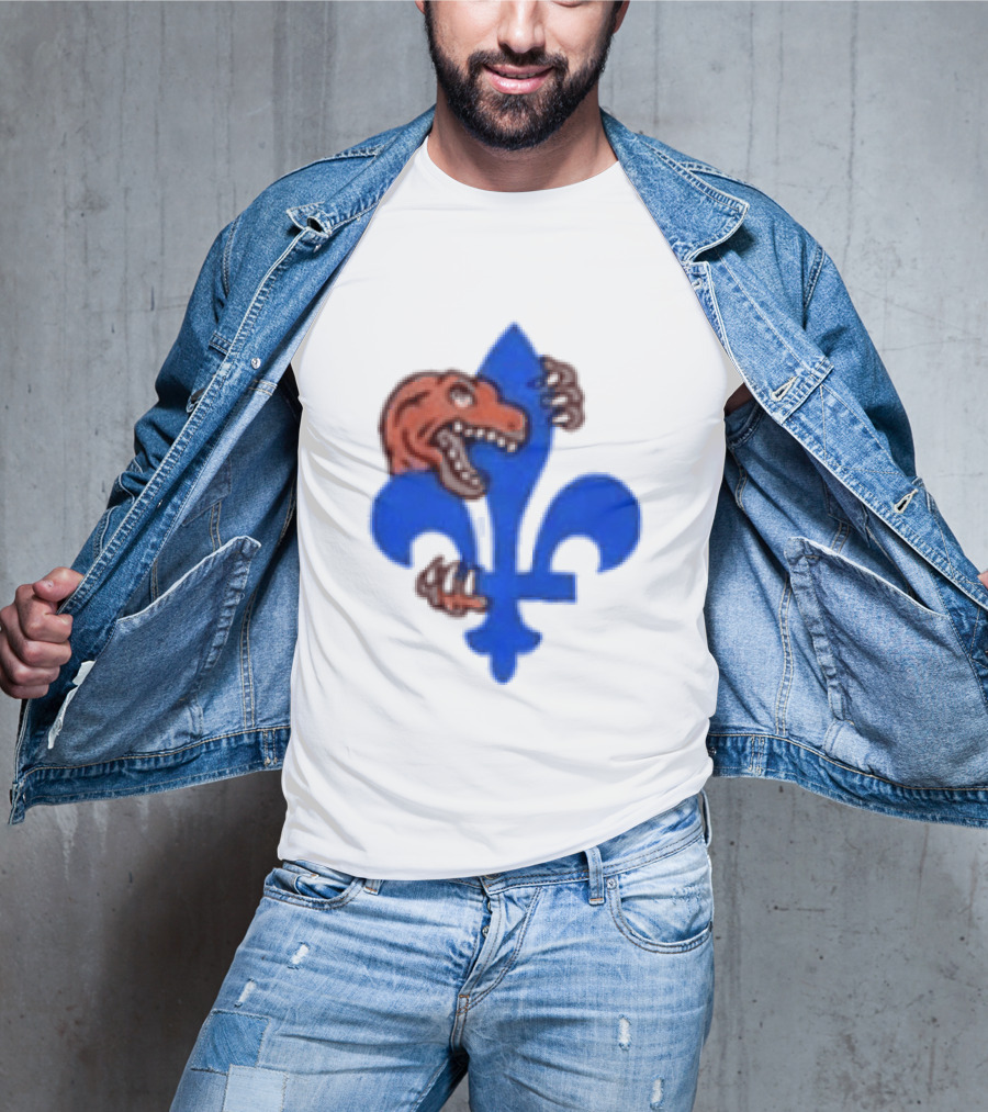 2026 Raptors Quebec Canada Games Fleur De Lis And Dinosaur T-Shirt