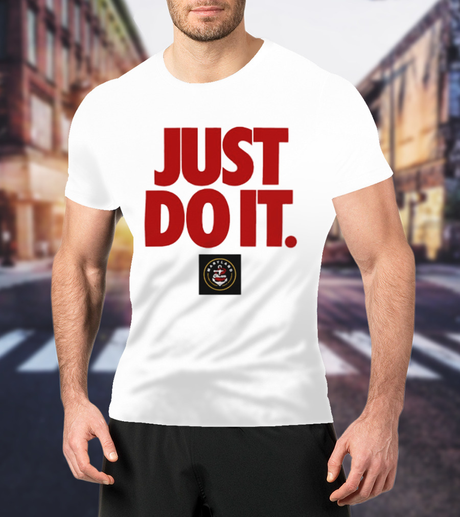 Maryland Charm Just Do It Red Text Black Circle T-Shirt