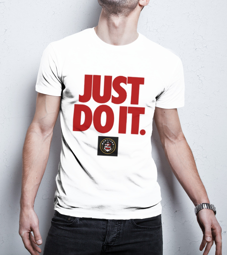 Maryland Charm Just Do It Red Text Black Circle T-Shirt