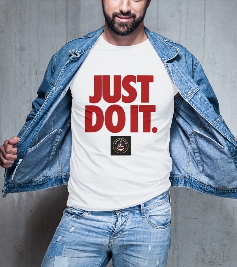 Maryland Charm Just Do It Red Text Black Circle T-Shirt