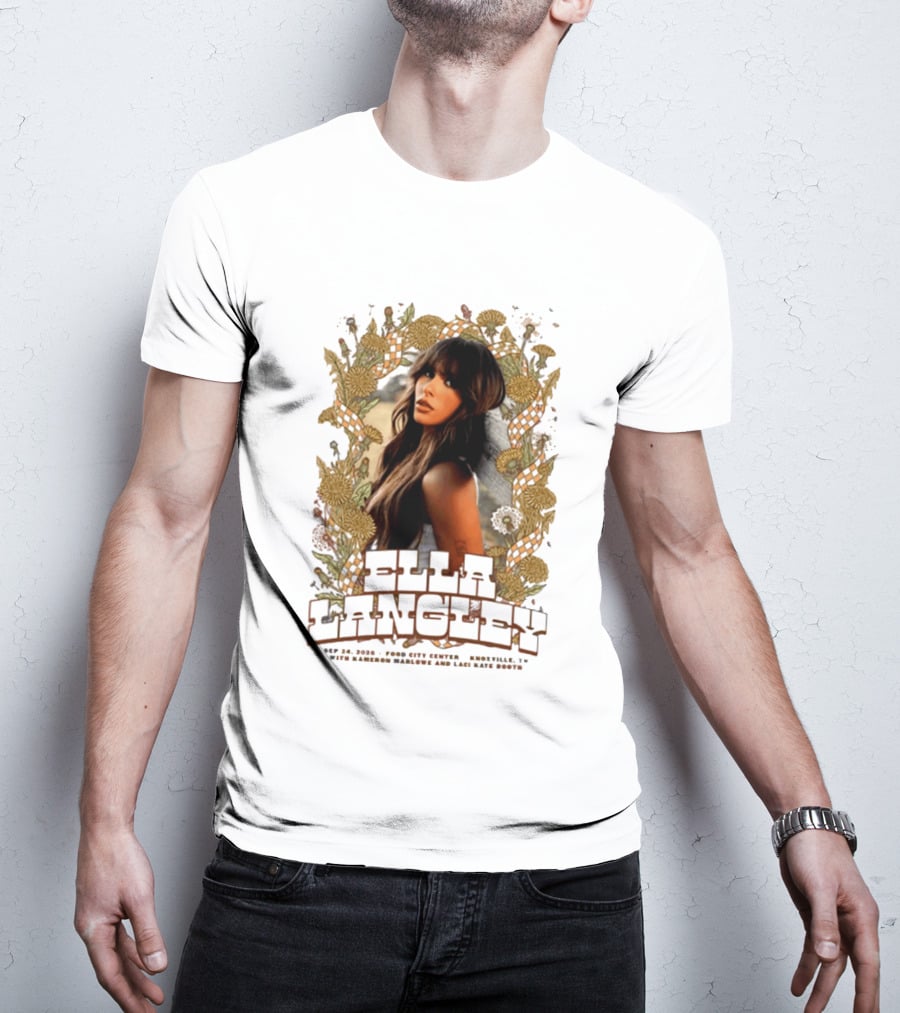 Ella Langley The Dandelion Tour 2026 Knoxville TN September 24 Event At Food City Center T-Shirt