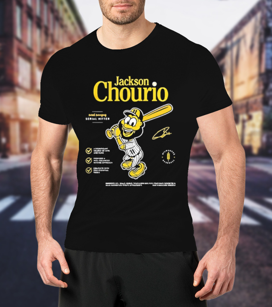 Jackson Chourio 2026 Milwaukee Brewers Serial Hitter T-Shirt