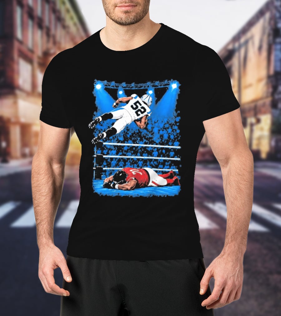 2026 Panthers Trevis Gipson Top Rope Wrestling Leap T-Shirt