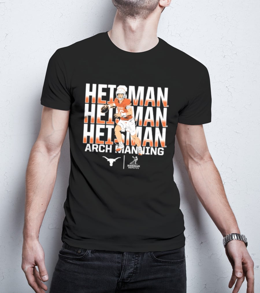Texas Longhorns Arch Manning Heisman Trophy Contender NCAA Football T-Shirt