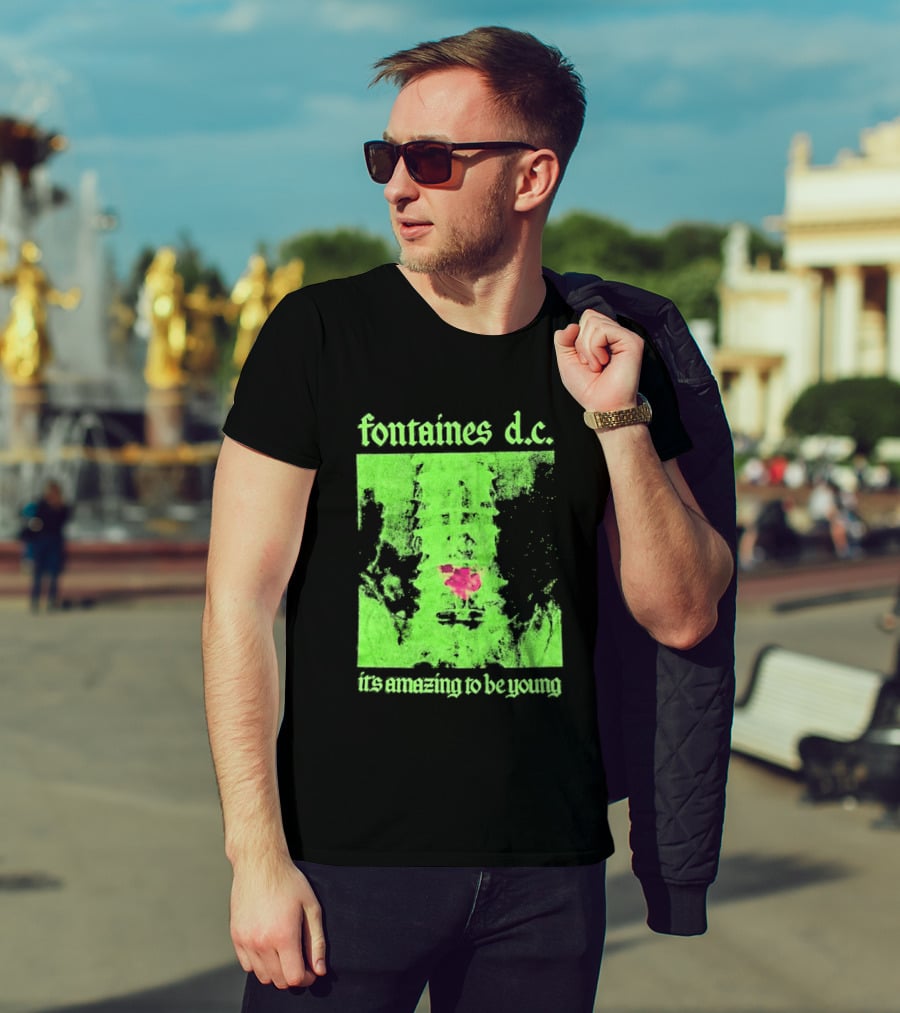 Fontaines D.C. It's Amazing To Be Young Bright Grunge T-Shirt