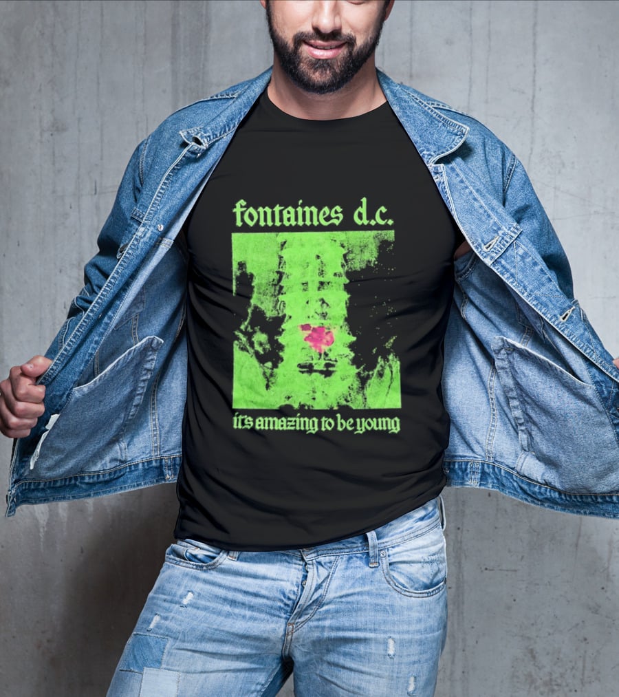 Fontaines D.C. It's Amazing To Be Young Bright Grunge T-Shirt