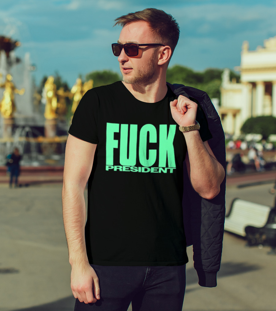 Fuck President Twitching Tongues Louder Than President 2 Sided T-Shirt