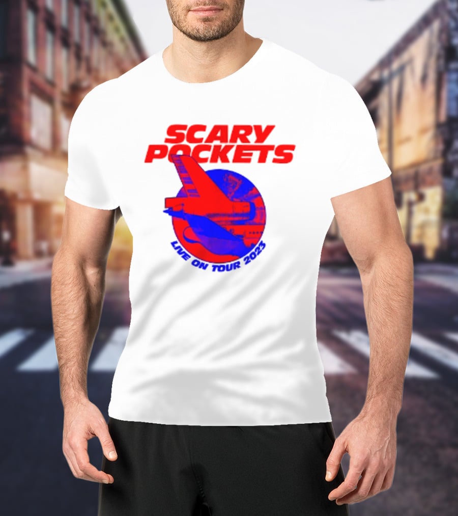 Scary Pockets Live On Tour 2023 Bold Red Airplane T-Shirt