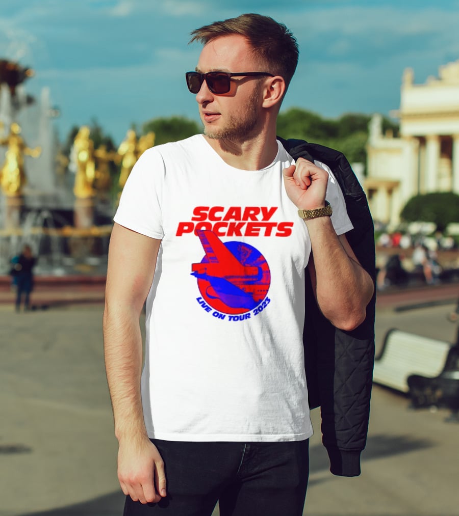 Scary Pockets Live On Tour 2023 Bold Red Airplane T-Shirt