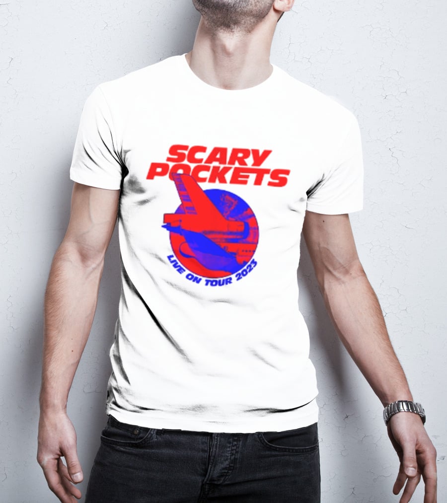 Scary Pockets Live On Tour 2023 Bold Red Airplane T-Shirt