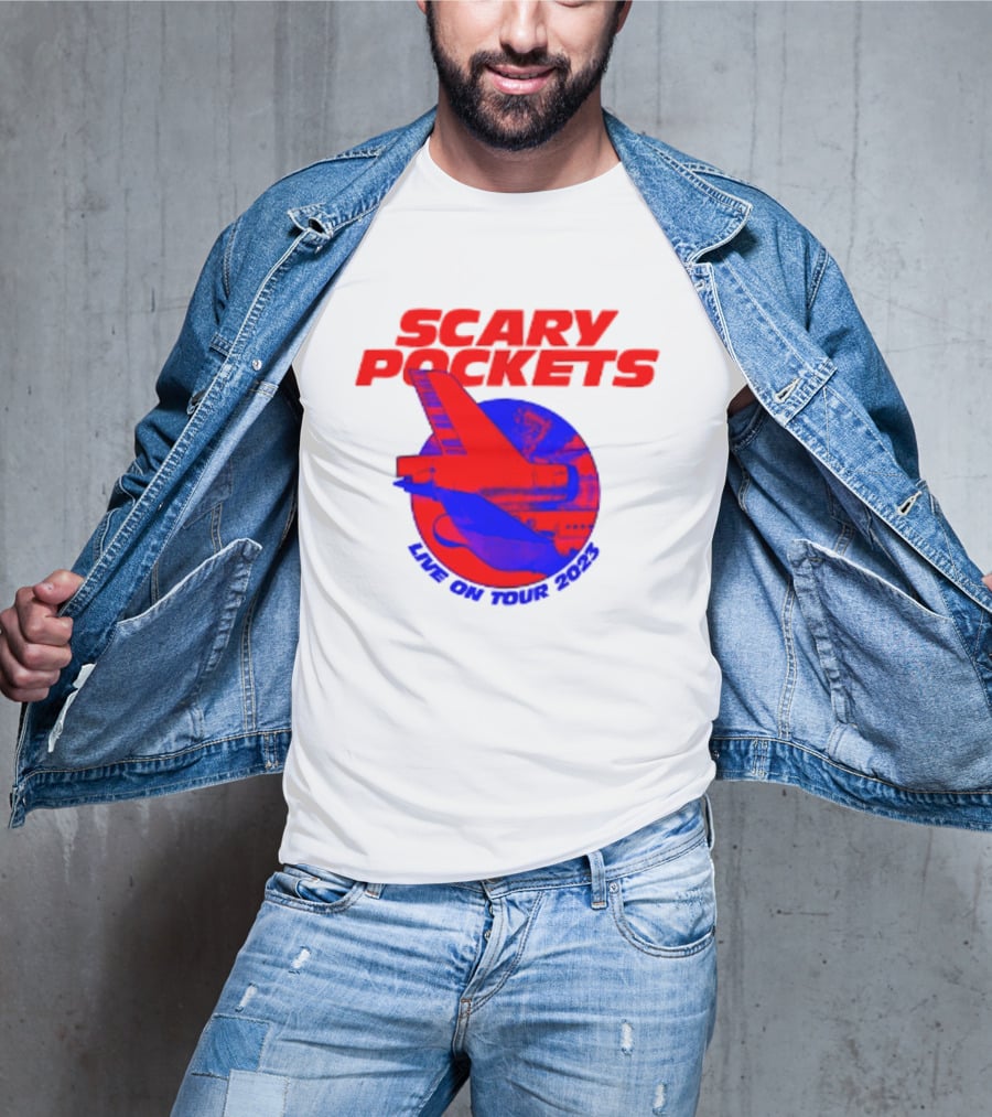 Scary Pockets Live On Tour 2023 Bold Red Airplane T-Shirt