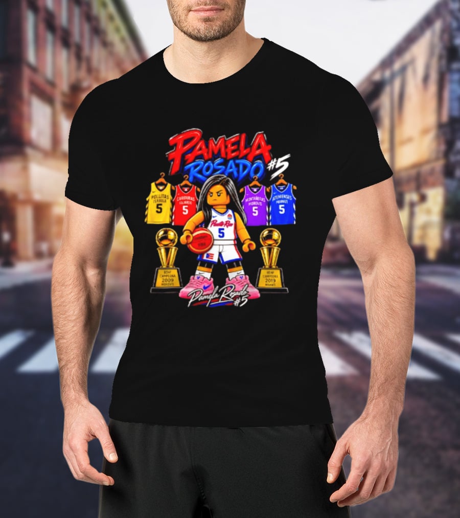 Pamela Rosado #5 Puerto Rico Champion Legacy Basketball Jerseys And Trophies T-Shirt