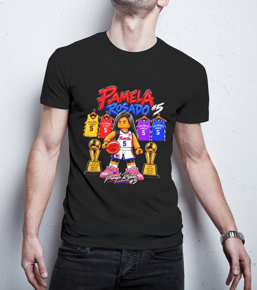 Pamela Rosado #5 Puerto Rico Champion Legacy Basketball Jerseys And Trophies T-Shirt