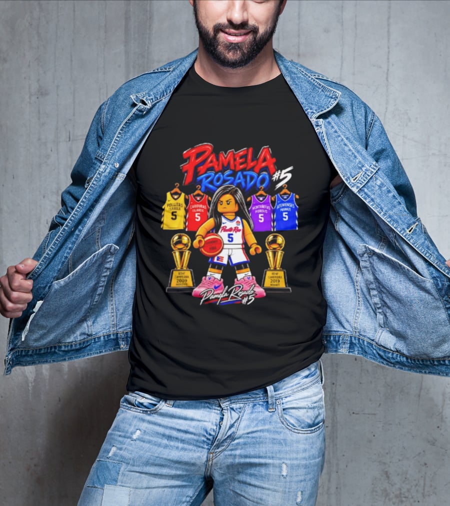 Pamela Rosado #5 Puerto Rico Champion Legacy Basketball Jerseys And Trophies T-Shirt