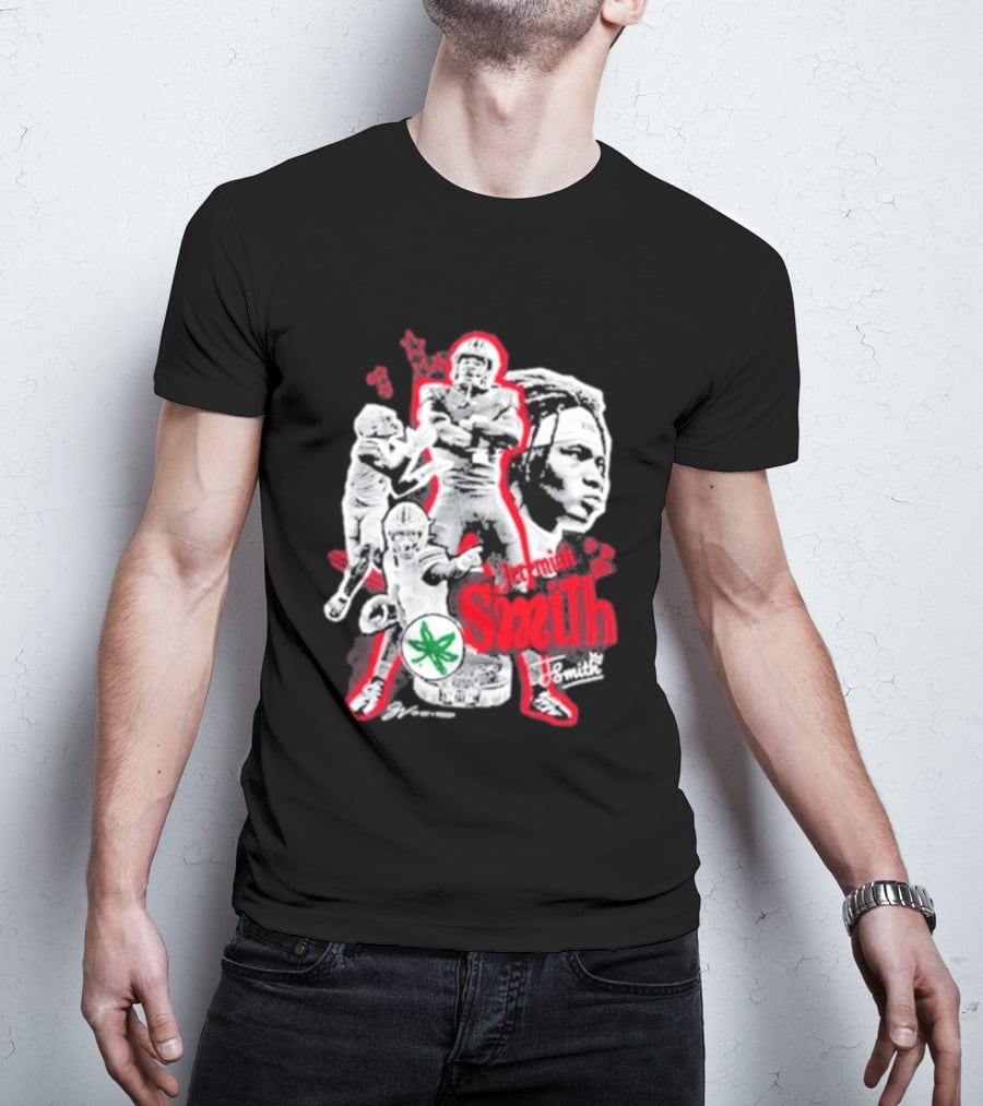 Jeremiah Smith Ohio State Buckeyes Football Collage T-Shirt