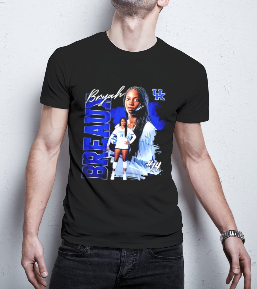 Bryah Breaux 14 Kentucky Wildcats Volleyball UK T-Shirt
