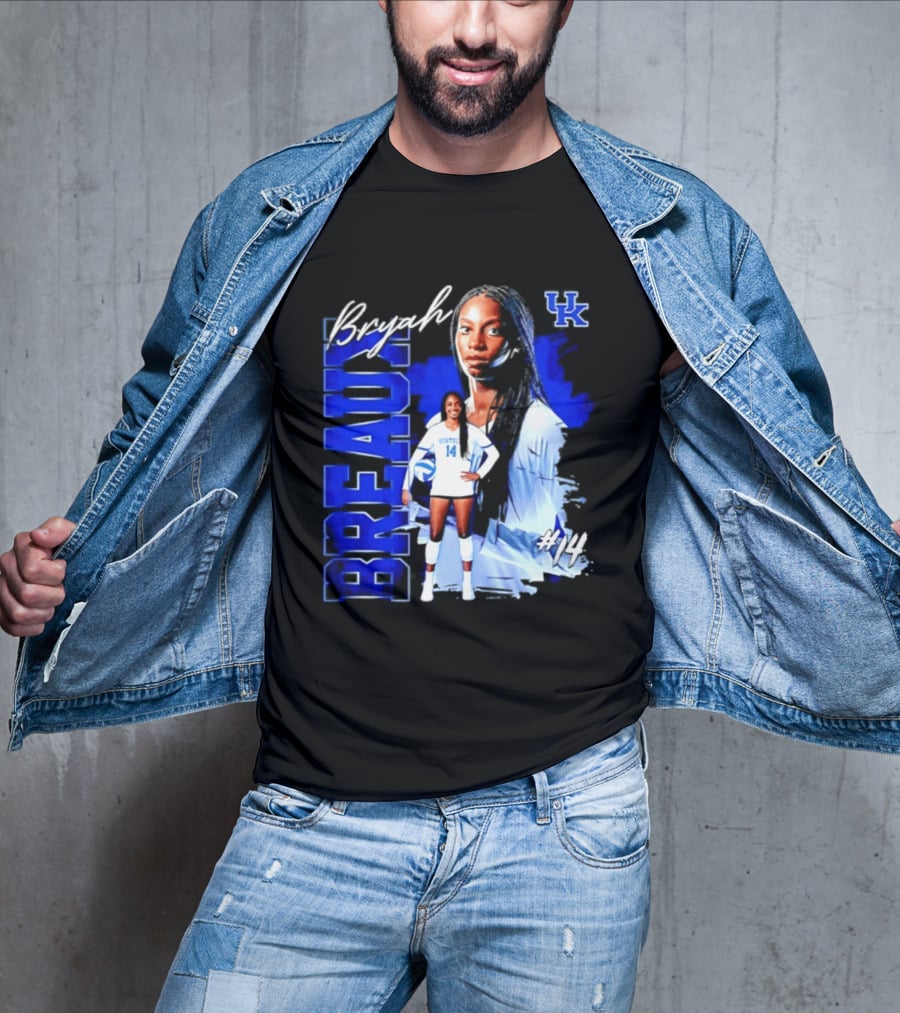 Bryah Breaux 14 Kentucky Wildcats Volleyball UK T-Shirt