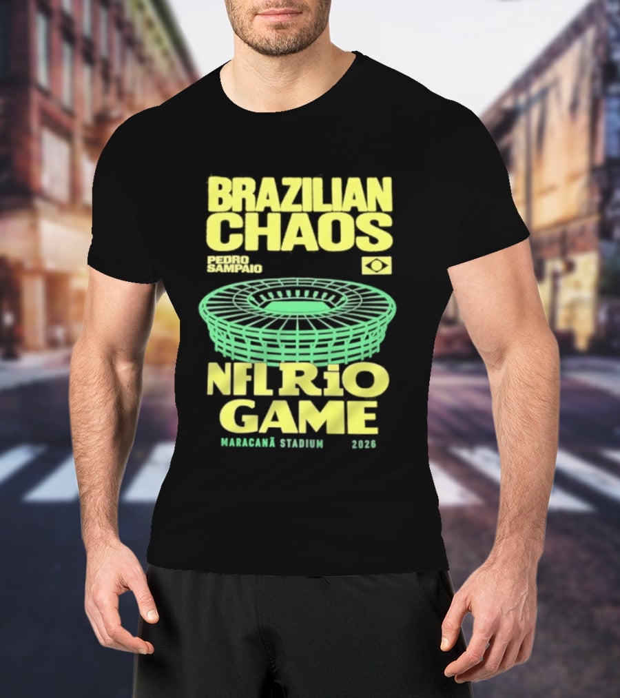 Brazilian Chaos NFL Rio Game Maracanã Stadium 2026 T-Shirt