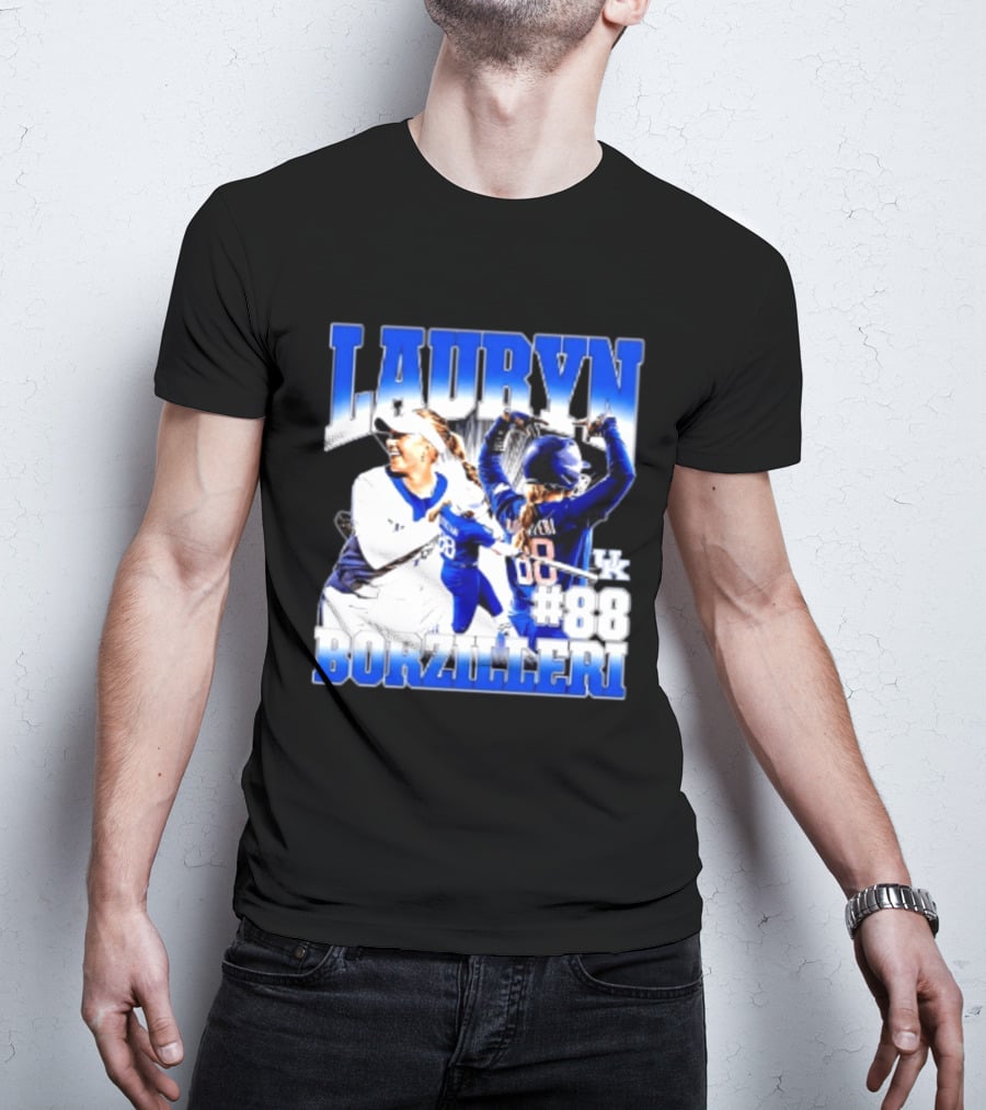 Kentucky Wildcats Lauryn Borzilleri 88 NCAA Softball Player T-Shirt