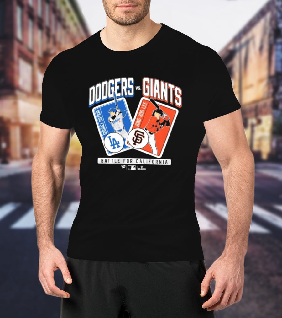 Los Angeles Dodgers Shohei Ohtani Vs San Francisco Giants Jung Hoo Lee Battle For California 2026 T-Shirt