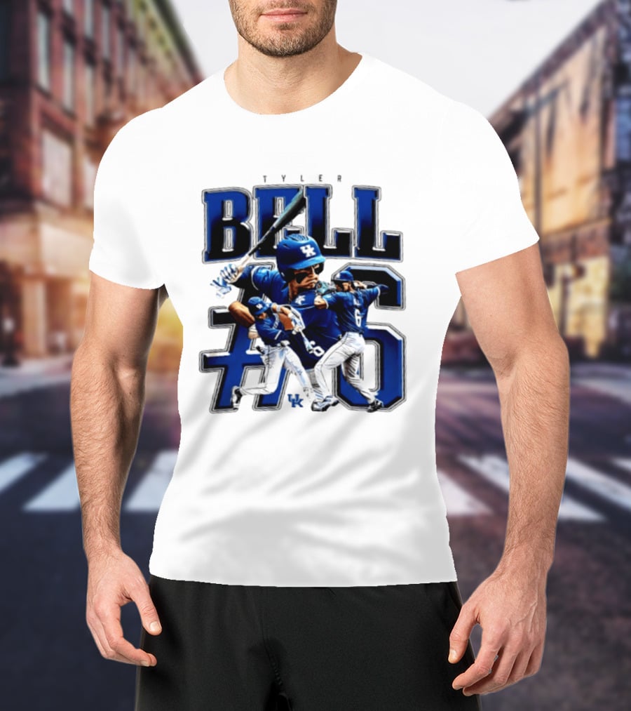Tyler Bell 6 Kentucky Wildcats NCAA Baseball Player T-Shirt