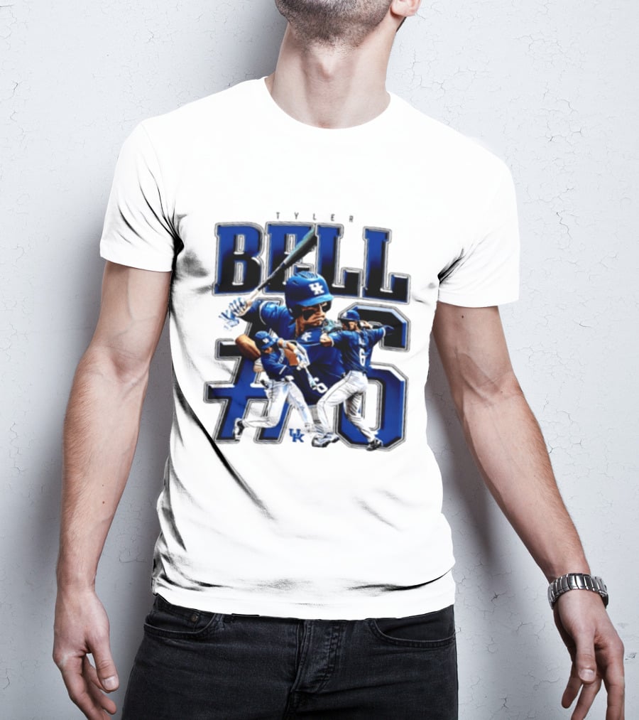 Tyler Bell 6 Kentucky Wildcats NCAA Baseball Player T-Shirt