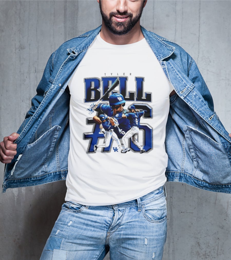 Tyler Bell 6 Kentucky Wildcats NCAA Baseball Player T-Shirt