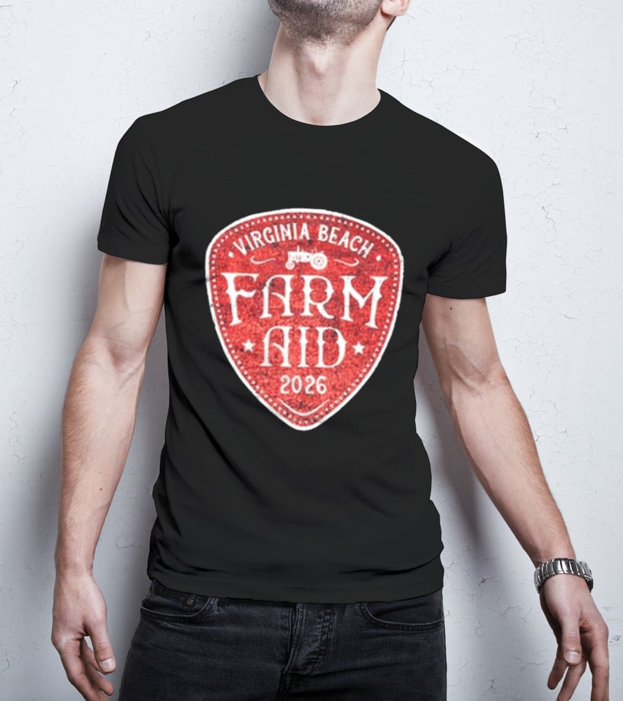Virginia Beach Farm Aid 2026 Vintage Tractor T-Shirt