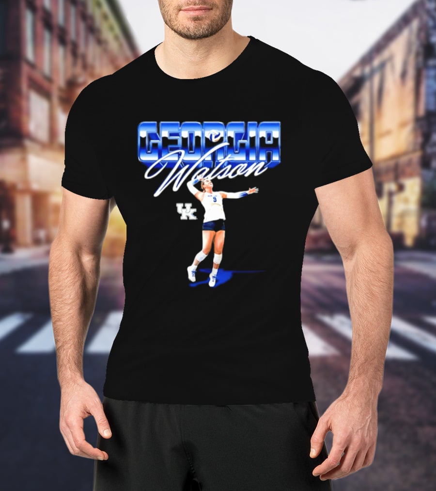 Georgia Watson 9 Kentucky Wildcats NCAA Women's Volleyball Player T-Shirt