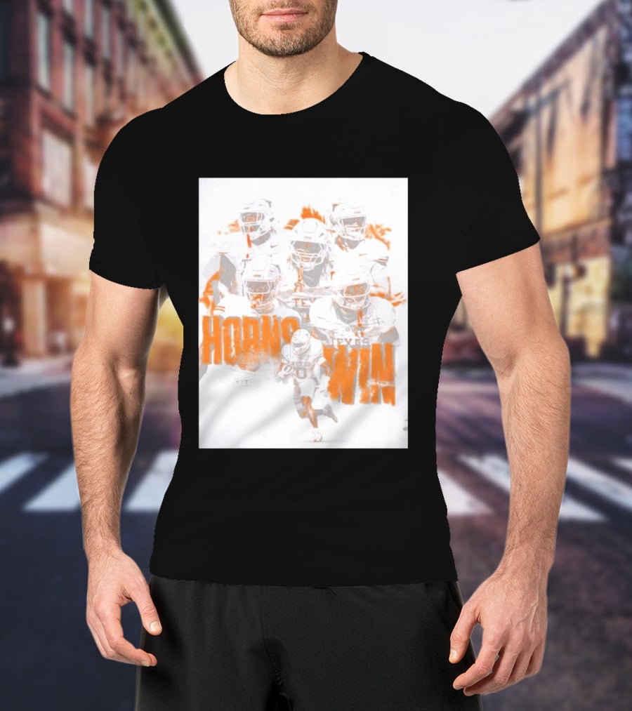 Texas Football Horns Win Burnt Orange 2026 T-Shirt