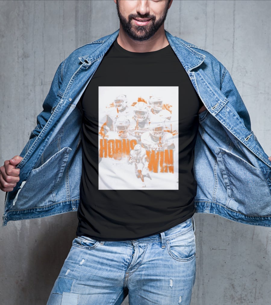Texas Football Horns Win Burnt Orange 2026 T-Shirt