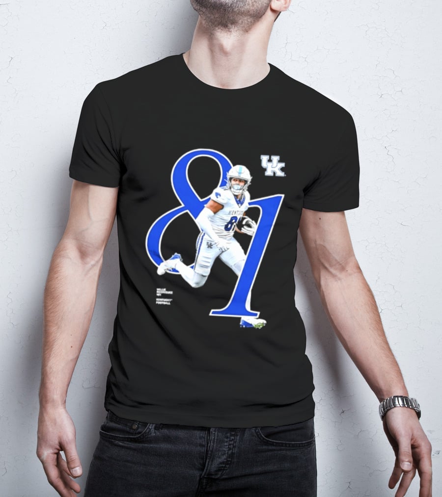 Willie Rodriguez 81 Kentucky Wildcats NCAA Football Player Number T-Shirt