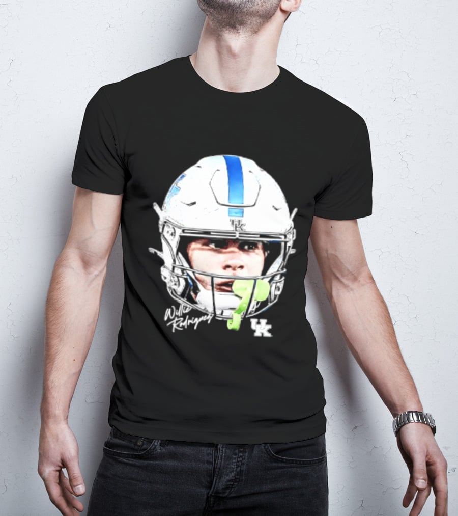 Willie Rodriguez Kentucky Wildcats Football Swag Head Design 81 NCAA T-Shirt