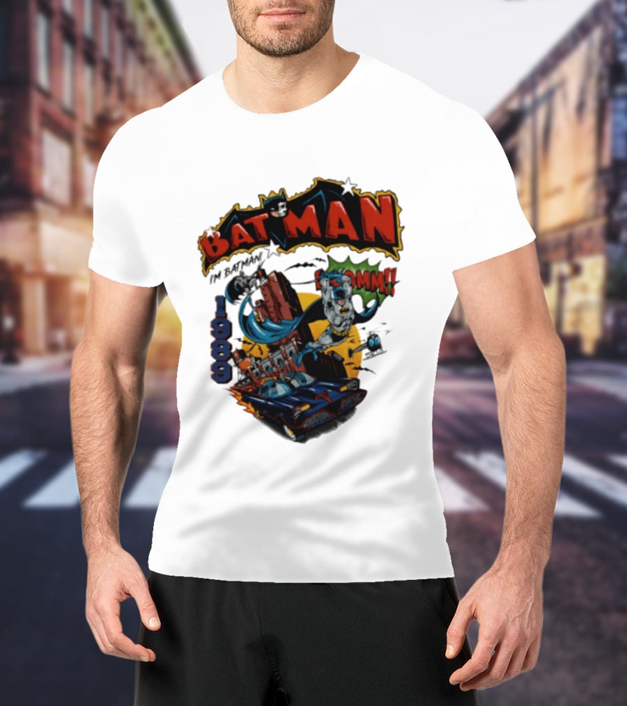 Batman 1989 I'm Batman DC Comics Batmobile T-Shirt