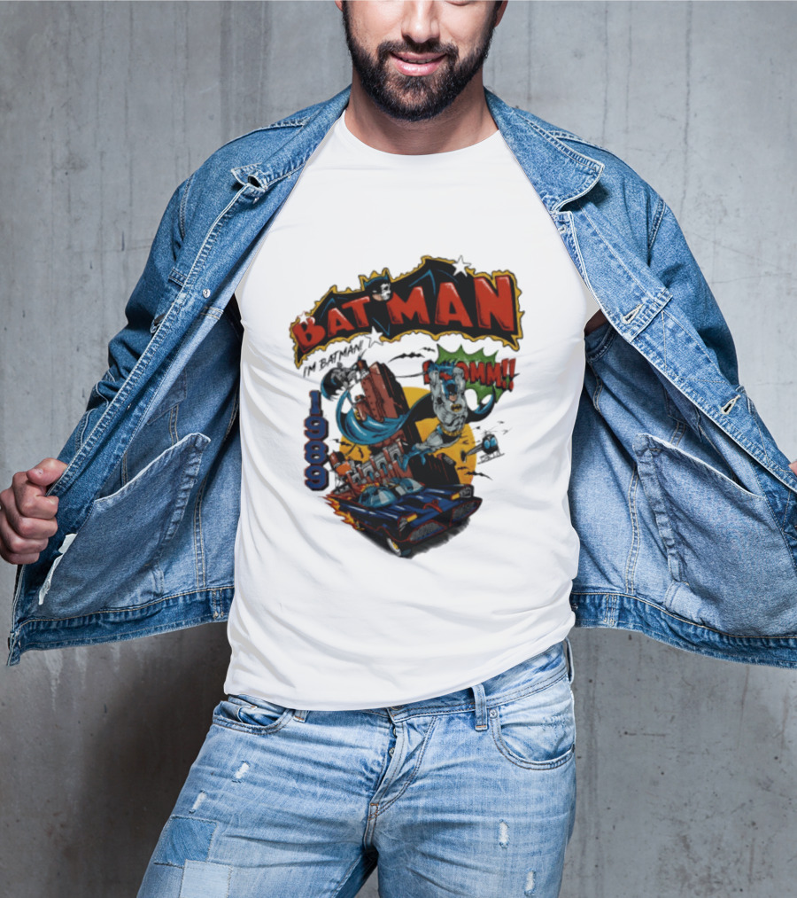 Batman 1989 I'm Batman DC Comics Batmobile T-Shirt