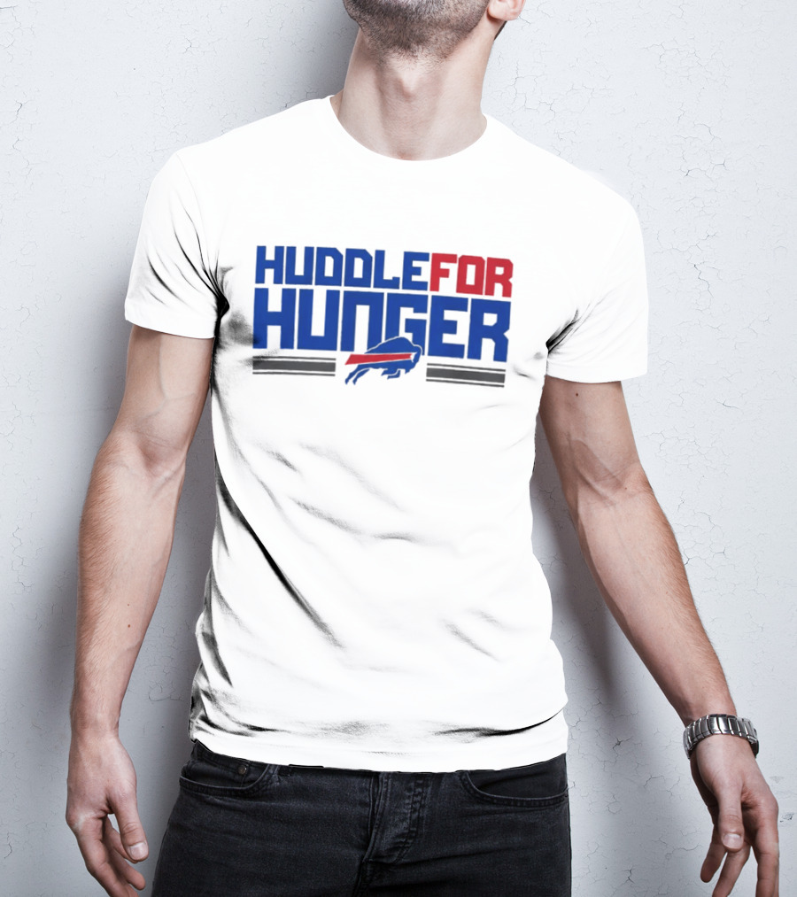 Buffalo Bills Huddle For Hunger Initiative With Joe Brady T-Shirt