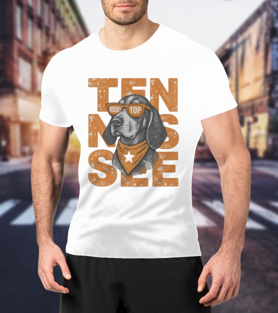 Comfort Colors Rocky Top Tennessee Dog Sunglasses Football T-Shirt